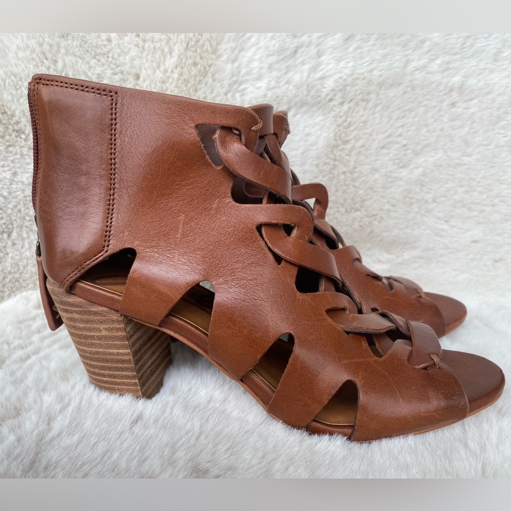 Zodiac cognac leather sandals - Picture 2 of 4